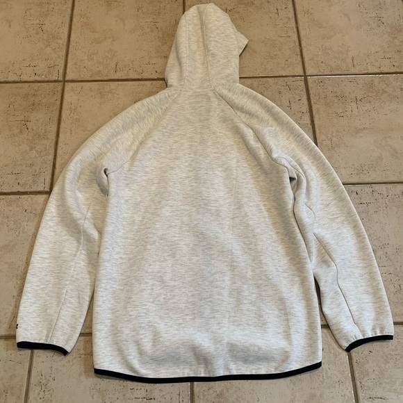 Russell Fusion Knit Full-Zip Hoodie Sweatshirt White/Gray Size S - Picture 4 of 5